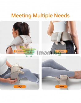 5D масажор за врат и тяло, безжичен и с функция за затопляне